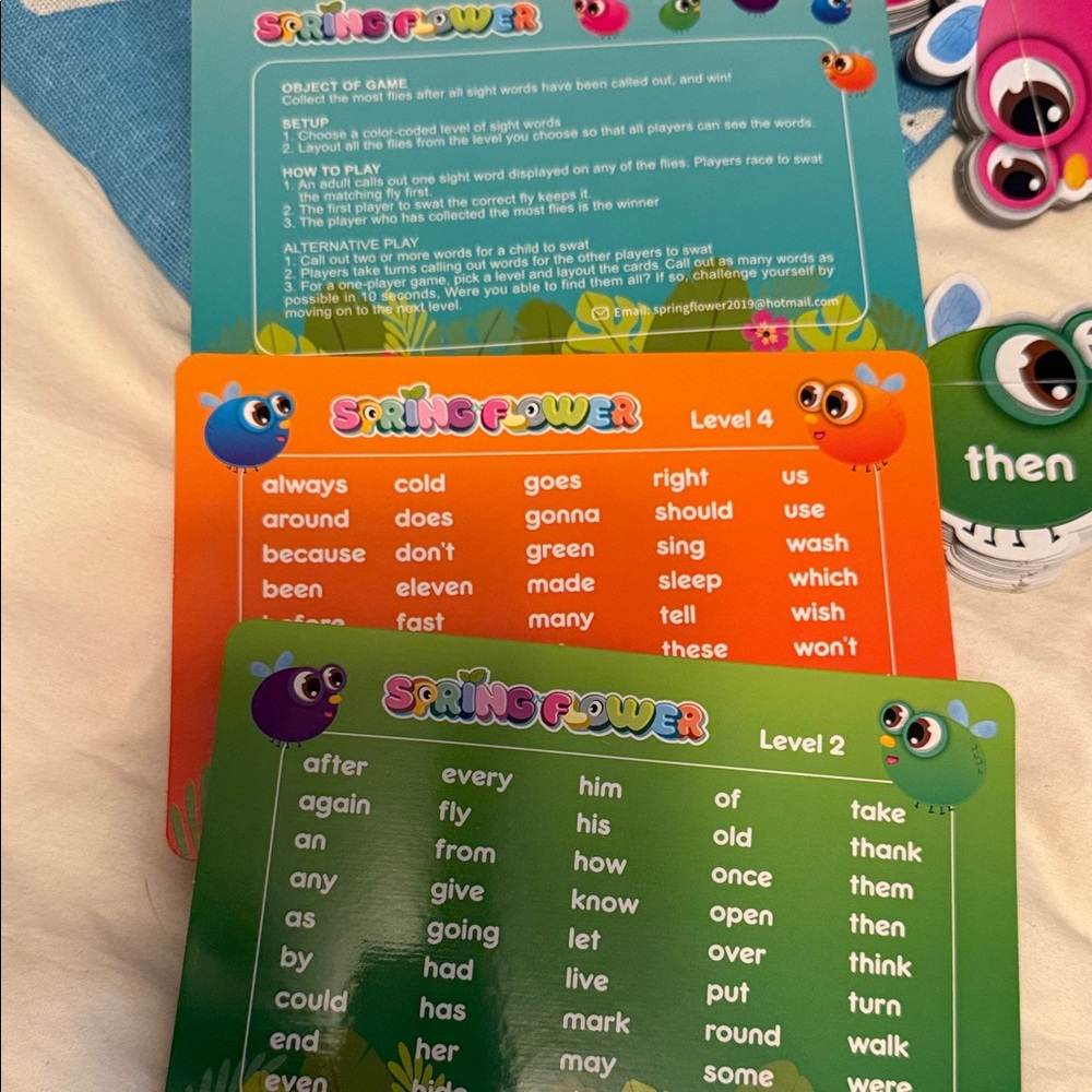 Spring Power Sight Words Colorful Educational Game Set - Picture 2 of 5